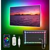 MATICOD - Luci LED per retroilluminazione a LED, 4 m, RGBIC LED per TV dietro, striscia luminosa LED USB per TV da 45 a 75 pollici con Bluetooth Smart App Remote Control Music Sync, RGBIC 5050…
