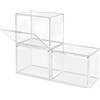 GUDEMAY Scatole di Plastica Impilabili Trasparenti con Chiusura Magnetica, Vetrina Espositiva, Teca Plexiglass per Conservazione, Figurine, Libri, Collezionismo, Scarpe, Borse e Altro (Set da 3)
