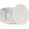 Radicaln Set di 6 sottobicchieri rotondi in marmo per bevande da 8,9 cm, fatti a mano, con supporto, sottobicchieri per tavolino da caffè, set di 6 sottobicchieri per casa e ufficio