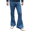 Fuzzdandy da uomo denim a campana stile vintage retro jeans medio slavato blu tutti i numeri - Blu, Stone Wash Azzurro, 30W x 30L