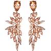 Clearine Donne Matrimonio Orecchini per Sposa Cristalli Goccia Multi Marquise Cluster Bling pendenti