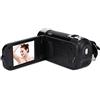 Sxhlseller Videocamera Digitale HD Zoom 16X con Schermo Ruotabile a 270°, Altoparlante Integrato, Riprese Stabili e Professionali, Adatta per Uso Domestico, Viaggi e Altro (BLACK)