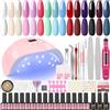 PEACECOLOR Kit Semipermanente Unghie 15 Colori Smalti in Gel per Unghie 36W LED+UV Unghia Lampada con Elettrica Unghia Fresa Soak off Base Coat Top Coat Gel con gli Strumenti per Manicure Completo