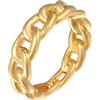 Elli Anelli Donne Banda Maglie Look a Catena Tendenza Colore Oro