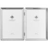 Lawrence Frames Verona Collection 11657D - Cornice portafoto doppia, in metallo argentato, con perline, 12,7 x 17,8 cm
