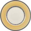 Villeroy & Boch Audun Fleur Piatto Piano, 27 cm, Porcellana Premium, Bianco/Grigio/Giallo