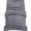 Utopia Bedding Set Copripiumino da 3 Pezzi - Copripiumino 135x200cm, Lenzuolo con Angoli 90x190cm, Federa 50x75cm - (Grigio, Singolo)