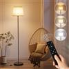 GPATIO Piantana Lampada da Terra, Floor Lamp con Telecomando Dimmerabile. | 3000K-6000K Lampada da Terra Salotto, Lampada Soggiorno con Funzione Memoria, 1h Timer, Interruttore a Pedale per Ufficio.