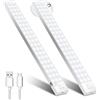 OUILA Luce Armadio LED con Sensore di Movimento Luci Sottopensile Cucina | 32 CM 4 Modalità Lampada Guardaroba Luce Notturna USB Ricaricabile,LED Luci Sottopensile per Cucina Scale Corridoio Garage