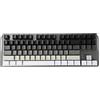 YMDK Tasto bianco grigio nero misto 87 con stampa laterale in bianco spessore PBT OEM Profile Keycaps per tastiera meccanica MX TKL (solo Keycap) (stampa laterale 87)