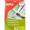 APLI 1268-Transparencias sin banda para láser 20 hojas