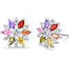 VONSSY Collana pendente colorato oro rosa 5A zirconia cubica Bohemian Boho cristallo dichiarazione collana maglione catena multi pietre preziose granato ametista Morganite, Zirconia cubica, Zirconia