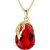 VONSSY Collana classica con ciondolo ovale | Gioiello regalo per mamma, moglie, fidanzata, figlia | Zirconia cubica