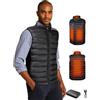 Loowoko Gilet Riscaldato per Uomo Donna L, Inverno Caldo Esterno Ricarica USB Giacca Riscaldata Elettrico con Batteria 10000 mAh 3 Livelli di Temperatura, Lavabile,Per Campeggio, Moto, Sci, Caccia