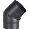FIREFIX R150/B45 - Tubo per stufa, in acciaio spesso 2 mm, diametro 150 mm, per stufe e focolari, Senotherm, nero, regolabile da 0 a 45 gradi, senza porta di pulizia