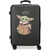 Star Wars Grogu, Maleta Mediana, 48x70x26 cm ABS Rigido Chiusura TSA Integrata 81L 3.98 kg, 4 Doppie Ruote, Nero (Grogu)