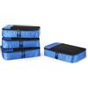 Amazon Essentials, Set di 4 Packing Cube, Accessori da Viaggio, Organizer per Bagagli con Doppia Cerniera, Parte Superiore in Rete, 100% Poliestere, Medium, Blu (in Precedenza Amazon Basics)