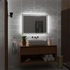 Specchio LED bagno 80x140 cm con cornice satinata installazione reversibile