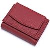 FORRICA Portafoglio Donna Piccolo in Vera Pelle RFID Blocco Portamonete Ragazze Portafogli Elegante Borsellino Portacarte Rosso