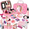 Flybay Trucco bambino giocattolo ragazza valigetta trucco bambino ragazza giocattolo lavabile e non tossico cofanetto trucco per bambini ragazza regalo di Natale compleanno Halloween per ragazza 3 4 5