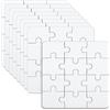 NQEUEPN 10 Fogli Puzzle Vuoto per Bambini, Puzzle Vuoti da 10x10 cm Puzzle Vuoto da 12 Pezzi Tutti i Puzzle Bianchi per Bambini Giochi di Compleanno Attività Bomboniere Artigianali
