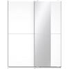 Forte Winner Armadio ad ante scorrevoli a 1 anta, con 1 anta a specchio, in legno derivato, bianco, 61,2 x 150 x 190,5 cm