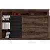 Forte Bellevue Cassettiera con 1 anta e 1 cassetto, materiale in legno, rovere fango combinato con rovere nero, 43,4 x 160,5 x 107,3 cm