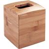 InterDesign iDesign InterDesign Formbu, Contenitore per fazzoletti facciali in bambù, Contenitore Boutique per Piani di Lavoro del Bagno, 13,3 x 13,3 x 15,2 cm, Beige Naturale