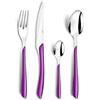 AMEFA - Ménagère 32 couverts de table pour 8 personnes - Eclat - Acier inoxydable 18/0, Finition Brillante - Violet