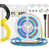 FCOB COB WS2811 IC RGB Indirizzabile Striscia LED Uniform 5M DC24V Nero PCB
