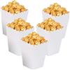 Teogneot Popcorn Box Popcorn Sacchetti di cartone Candy Container per compleanni, serate cinema, carnevale, cinema, feste, bianco