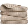 Polyte Asciugamano Mani Microfibra Nido d'Ape Rapido 430 GSM 40,6x76,2 cm | Confezione da 4, oversize, senza pelucchi, asciugatura rapida, anello per appendere, 85% poliestere/15% poliammide