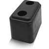DOJA Barcelona | Tampone in Gomma per Camion | 2 Pz | Cunei Frenanti per Roulotte | 116x74x86mm | Gomma | Accessori Camion | per Rimorchio, Caravan, Fermaruota, Garage, Parcheggio