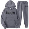 Generico Tute Trapstar Uomo Donna con Cappuccio Sportiva Completo Trapstar Completo Palestra due Pezzi Leggera Completa Felpa Trapstar Cotone Taglie Forti Tuta Trapstar Lunga Invernale Trapstar London