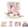 MONI Dondolo per Bambini in Legno UNICORNO ROSA