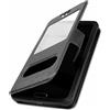 PH26 Custodia a portafoglio per HTC Desire 20 Pro Extra Slim X 2 Finestre in eco pelle di qualità con chiusura magnetica e impunture, compatibile con HTC Desire 20 Pro, colore: Nero