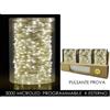 General Trade Catena 300 Microled con Alimentatore x Esterno Luce Bianco Caldo Programmabile