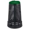 Stefanplast Trespolo Fusto Nero con Coperchio Verde cm 53x53x87 100Lt di Stefanplast