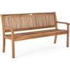 Bizzotto Panchina Noemi in legno design classico 3 posti 0805996 di Bizzotto