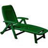 Areta Lettino FIORELLO Verde Foresta con Ruote di Areta