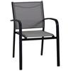 Vacchetti Sedia alluminio sullivan impilabile antracite 56x83,5x59,5 Cm di Vacchetti
