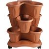 Bama Vaso Trifoglio con sottovaso set 3 pz di Bama