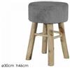 General Trade Pouf con pelliccia 30x46h cm colore grigio di General Trade