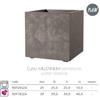 Deroma Vaso in Resina Cubo Millennium Sandstone 39 cm di Deroma