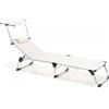 SalMar Lettino Mackay Bianco Pieghevole In Alluminio M0603-08 di Salmar