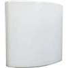 Roccobimbo Applique 1xE27 Montatura Bianca Vetro Lastra Bianco di E-Energy