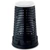 Stefanplast Trespolo Fusto Nero con Coperchio Bianco cm 53x53x87 100Lt di Stefanplast