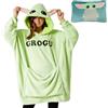 Disney Felpa Donna - Felpa Coperta di Pile Taglia Unica - Felpa Oversize Donna Ripiegabile A Cuscino - Stitch Gadget Ufficiale (Baby Yoda)