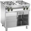 FIMAR Cucina Elettrica CC74P in Acciaio Inox - 4 Fuochi con Vano a Giorno
