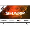 SHARP 40FH6EA 40 LED Smart TV, Frameless, FHD Android 11, DVB-T2/S2, Wi-Fi, Nero, 3xHDMI 2.1, 2xUSB, Chromecast integrato, Dolby Digital Plus, DolbyAC-4